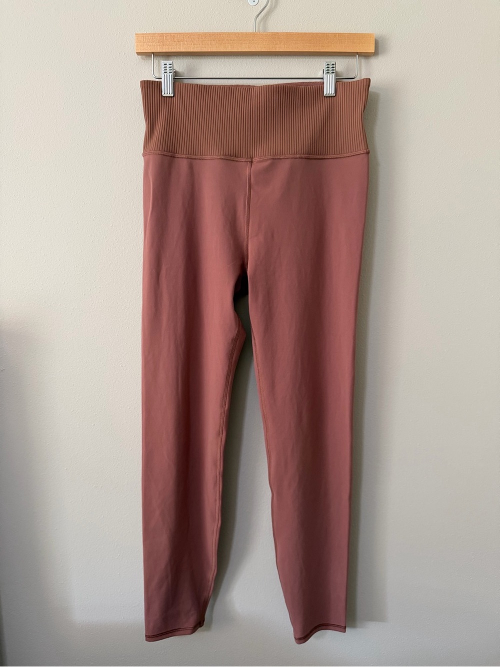 Vuori The Rise The Shine High Rise Ribbed Waist Leggings Large Athleisure